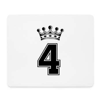 4 Krone - Mousepad (Querformat) - Weiß - Vorne
