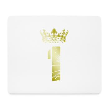 1 number crown - Mouse Pad (horizontal) - white - Front