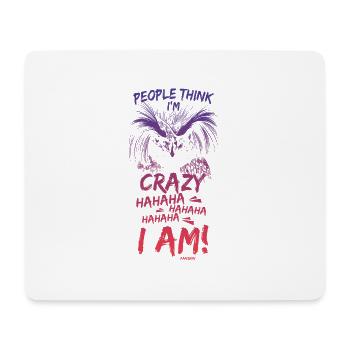 People Think I'm Crazy Hahahaha Penguin - Mouse Pad (horizontal) - white - Front