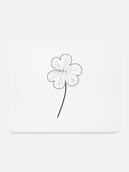 Kleeblatt - Mousepad (Querformat) - Weiß
