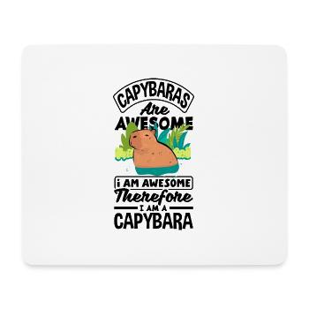 Capybara rongeur Capybara sont une citation impressionnante - Tapis de souris (format paysage) - blanc - Devant