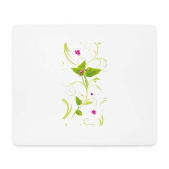 Branche avec des fleurs roses - Tapis de souris (format paysage) - blanc - Devant