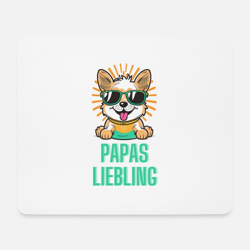 Papas Liebling - Mousepad (Querformat) - Weiß