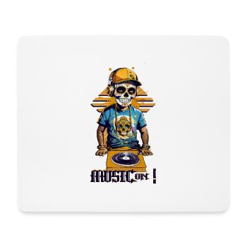Skull DJ - Mousepad (Querformat) - Weiß - Vorne