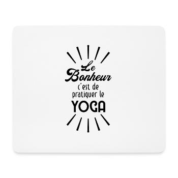 Le Bonheur c'est de pratiquer le Yoga ! - Tapis de souris (format paysage) - blanc - Devant