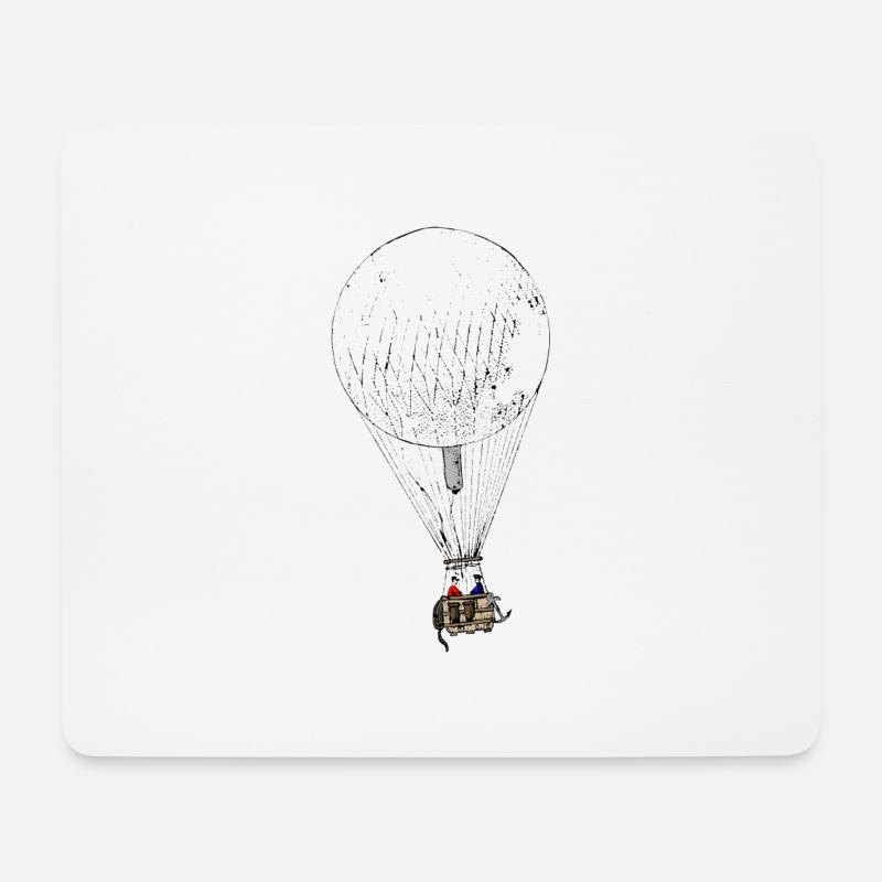 Heißluftballon - Mousepad (Querformat) - Weiß
