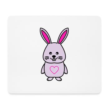 hase comic love - Mousepad (Querformat) - Weiß - Vorne