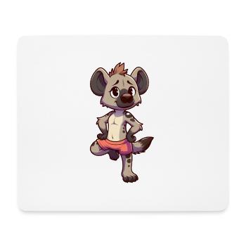 Hyena Gymnastics Yoga Fitness - Mouse Pad (horizontal) - white - Front