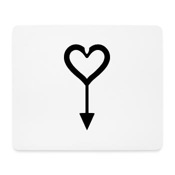 Herz-Pfeil - Mousepad (Querformat) - Weiß - Vorne