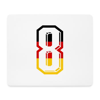 Nummer 8 Deutschland Trikot Zahl 8 Jahre - Mousepad (Querformat) - Weiß - Vorne