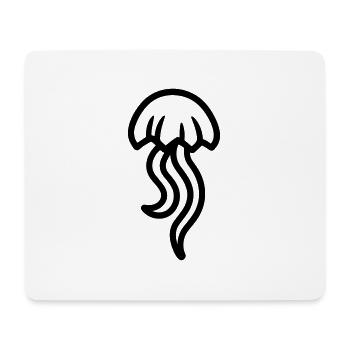 Qualle - Mousepad (Querformat) - Weiß - Vorne