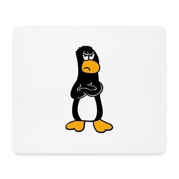 Pinguin Wütend beleidigt verschränkte Arme sauer - Mousepad (Querformat) - Weiß - Vorne
