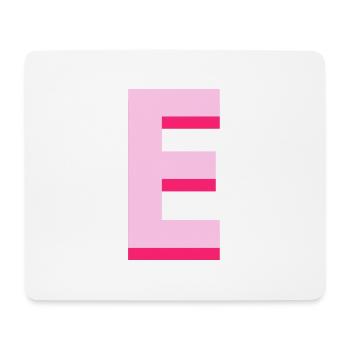 Pop und moderner rosa Buchstabe e - Mousepad (Querformat) - Weiß - Vorne