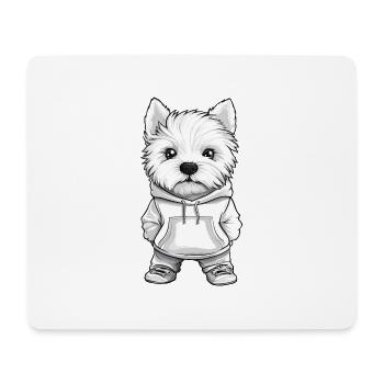 West Highland Terrier Dog Funny - Mouse Pad (horizontal) - white - Front