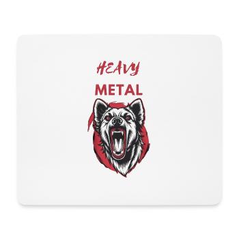 Loup de métal lourd - Tapis de souris (format paysage) - blanc - Devant