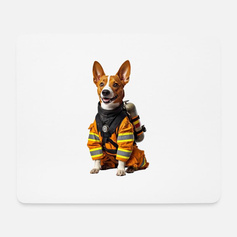 Basenji - Mousepad (Querformat) - Weiß