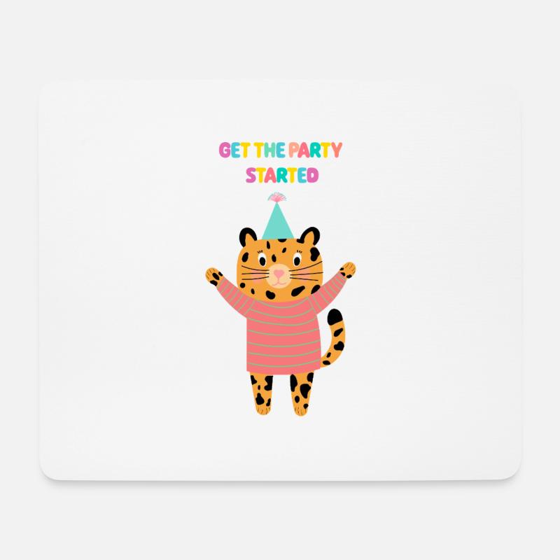 Party Tiger - Get the Party started - Geschenk - Mousepad (Querformat) - Weiß