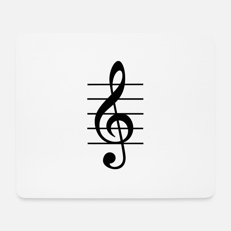 treble clef - Mouse Pad (horizontal) - white