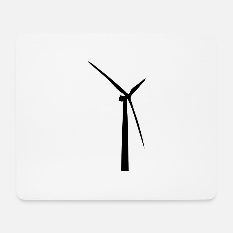 Windrad - Mousepad (Querformat) - Weiß