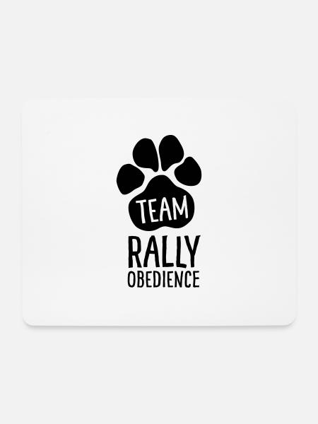 Team Rally Obedience - Hundepfote - Hundesport - Mousepad (Querformat) - Weiß
