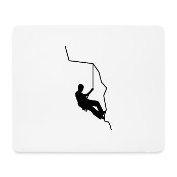 Mann in der Wand - Mousepad (Querformat) - Weiß - Vorne