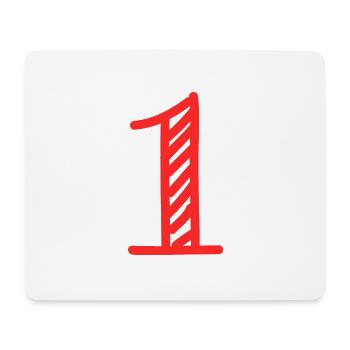 1. 1 JAHR. 1. JAHRESTAG. 1 JAHR GEBURTSTAG - Mousepad (Querformat) - Weiß - Vorne