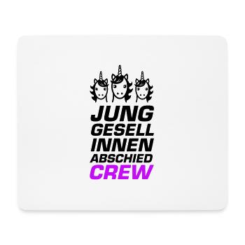 Junggesellinnenabschied Crew Einhorn - Mousepad (Querformat) - Weiß - Vorne