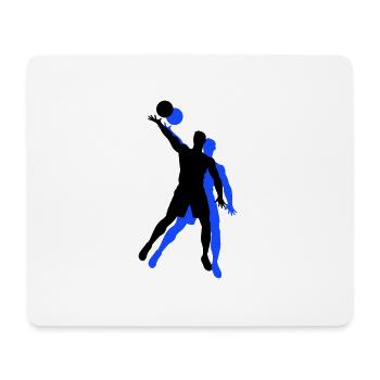 Icône du joueur de volley-ball - Tapis de souris (format paysage) - blanc - Devant