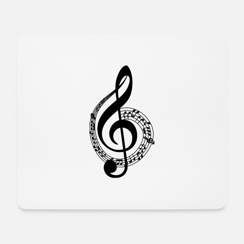 Musik - Mousepad (Querformat) - Weiß