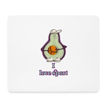 Avocado exercising - Mouse Pad (horizontal) - white - Front