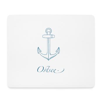 Ostsee Anker - Mousepad (Querformat) - Weiß - Vorne