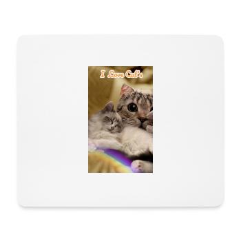 Homesaleor Love Cat's - Mousepad (Querformat) - Weiß - Vorne