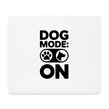 Dog Mode Active Logo - Mouse Pad (horizontal) - white - Front