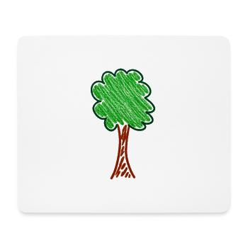 Wachsmalwaldbaum - Mousepad (Querformat) - Weiß - Vorne