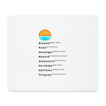 Bekannte Surf Spots Liste - Mousepad (Querformat) - Weiß - Vorne