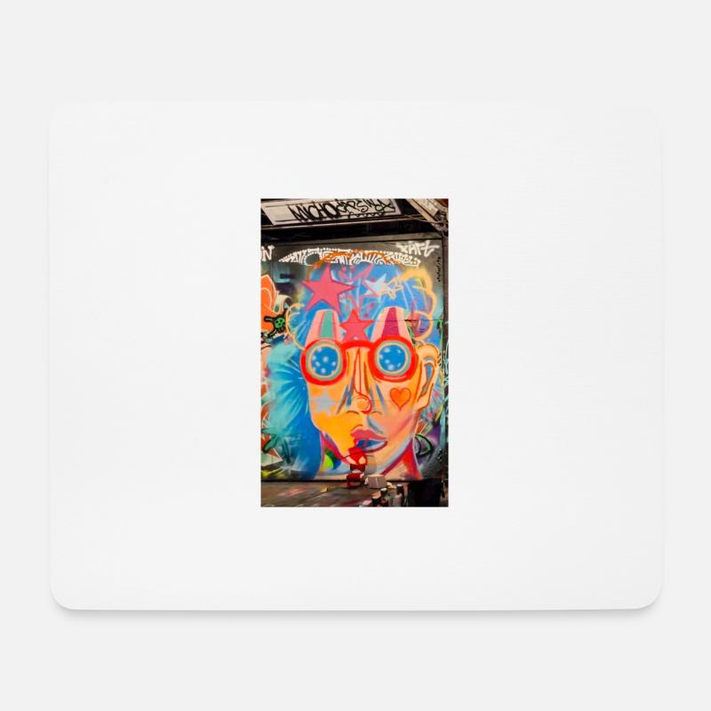 Graffity Explorer - Mousepad (Querformat) - Weiß