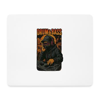Schlagzeug und Bass - Mousepad (Querformat) - Weiß - Vorne