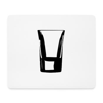 Shot glass - Mouse Pad (horizontal) - white - Front