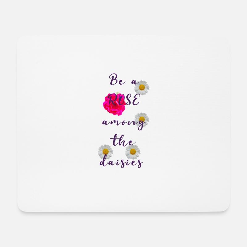 Sei eine ROSE - Mousepad (Querformat) - Weiß
