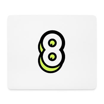 8 JAHRE. 8. JUBILÄUM. GEBURTSTAG 8 JAHRE - Mousepad (Querformat) - Weiß - Vorne
