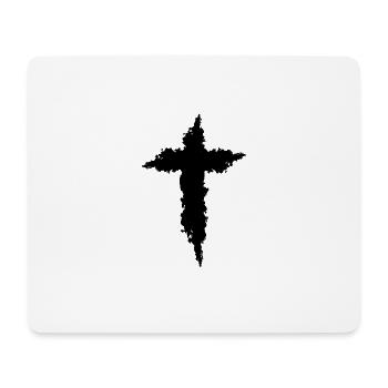 Flammendes Kreuz - Mousepad (Querformat) - Weiß - Vorne