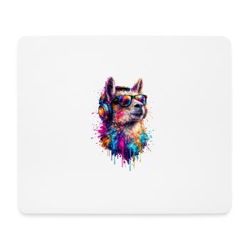 Lama Pop Art - Mousepad (Querformat) - Weiß - Vorne