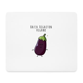 Baila vegan Aubergine regaeton - Mousepad (Querformat) - Weiß - Vorne