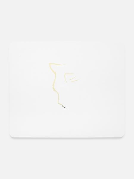 Katzensilhouette I katzen t shirt - Mousepad (Querformat) - Weiß