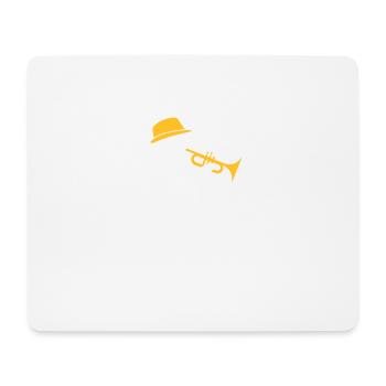 Ein Jazz-Musiker spielt die Trompete - Mousepad (Querformat) - Weiß - Vorne