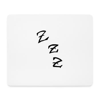 ZZZ Comic lettering for "Sleeping" gift - Mouse Pad (horizontal) - white - Front