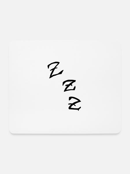 ZZZ Comic Schriftzug für "Am Schlafen" Geschenk - Mousepad (Querformat) - Weiß