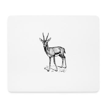 antilope antelope impala hartebeest kudu oryx papa - Mousepad (Querformat) - Weiß - Vorne
