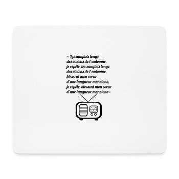 ddayradio blak - Mousepad (Querformat) - Weiß - Vorne