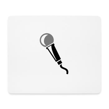 microphone - Mouse Pad (horizontal) - white - Front